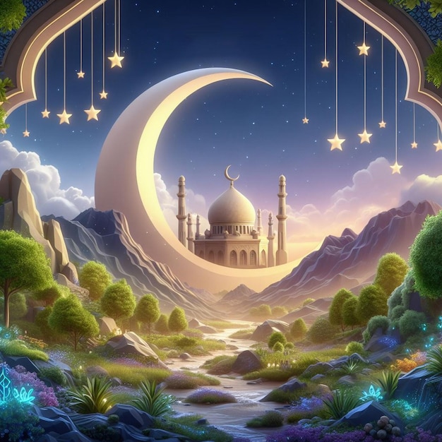 design de saudação de ramadan kareem com islâmico