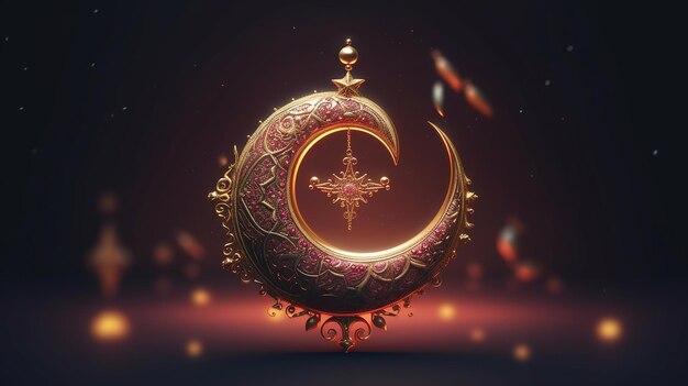 design de saudação do festival de Eid Mubarak