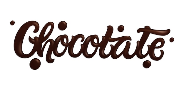 Design de texto de chocolate