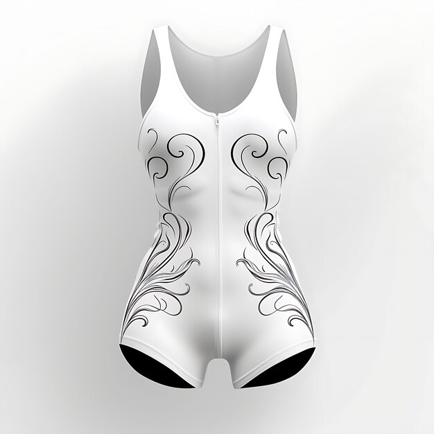 Design de trajes de banho Lycra Estilo de design de forma elegante para mulheres de todas as idades F Isolado em branco BG Blank