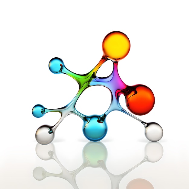 Design de vidro de química de molécula