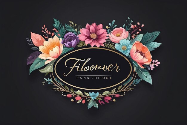 Foto design des flower crown-logos