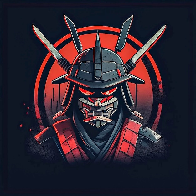 Foto design des samurai-logos