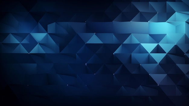 Foto design digital azul abstrato brilhando com iluminação e grade de linha no conceito hitech de tecnologia de fundo azul generative ai
