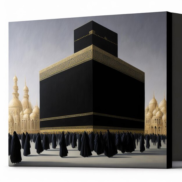 Design digital de pintura a óleo Kaabah criado com tecnologia generativa de IA