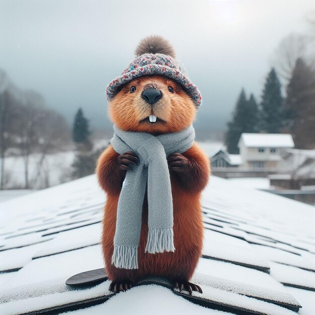 Foto design do dia internacional da marmota