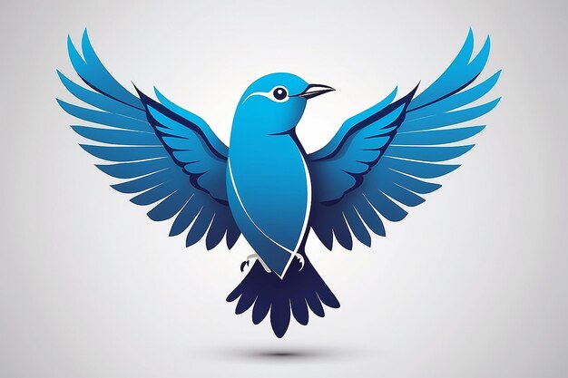 Foto design do logotipo do pássaro azul
