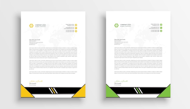 Design einer Briefkopfvorlage. Design einer Geschäftsbriefkopfvorlage
