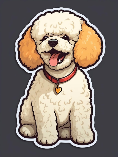 Design elegante de cachorro Poodle para camiseta e adesivo perfeito para amantes de cães