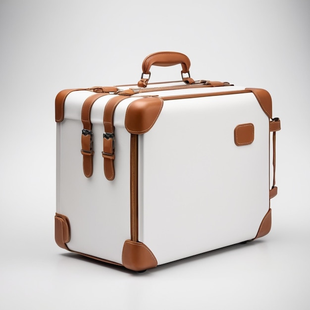 Design elegante de mala para fotografia de produto isolado de viagem em fundo branco