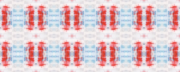 Design étnico de aquarela vermelho, bege e azul. Padrão geométrico de roupa de banho Chevron. Textura aleatória da pele de cobra. Fundo do pincel Python. Padrão sem emenda étnico. Fun Retângulo Ikat Rapport.