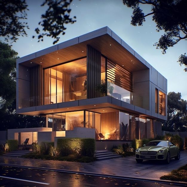 Design exterior de casa moderna