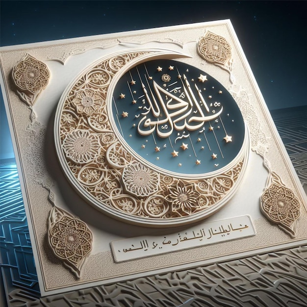 Design für den Internationalen Tag der arabischen Sprache Arabische Kalligraphie EidulFitr EidulAzha usw.