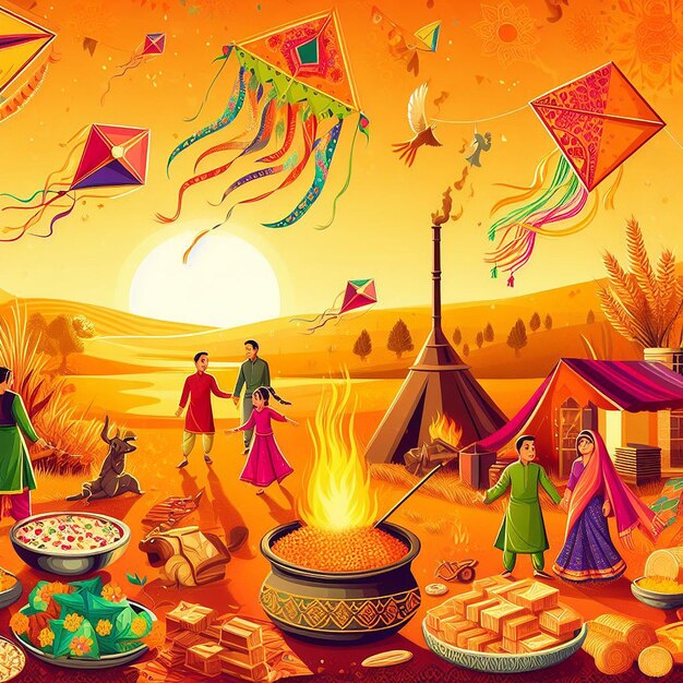 Design für die Veranstaltung Lohri Makar Sankranti