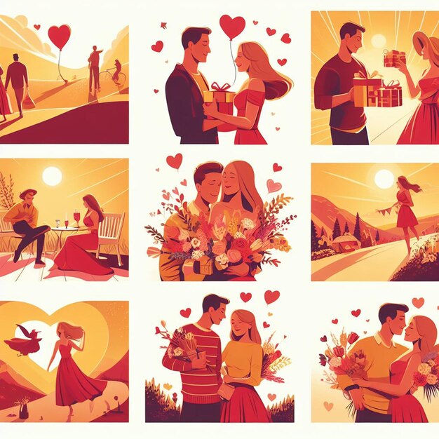 Design für einen glücklichen Valentinstag