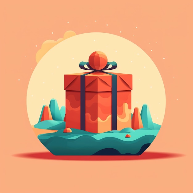Design für frohe Weihnachten und ein glückliches neues Jahr. Realistische Stapel-Geschenkboxen, von AI generiert