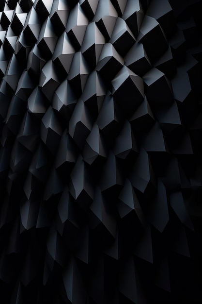 Design geométrico cinza escuro moderno em papel de parede texturizado abstrato, vista aproximada