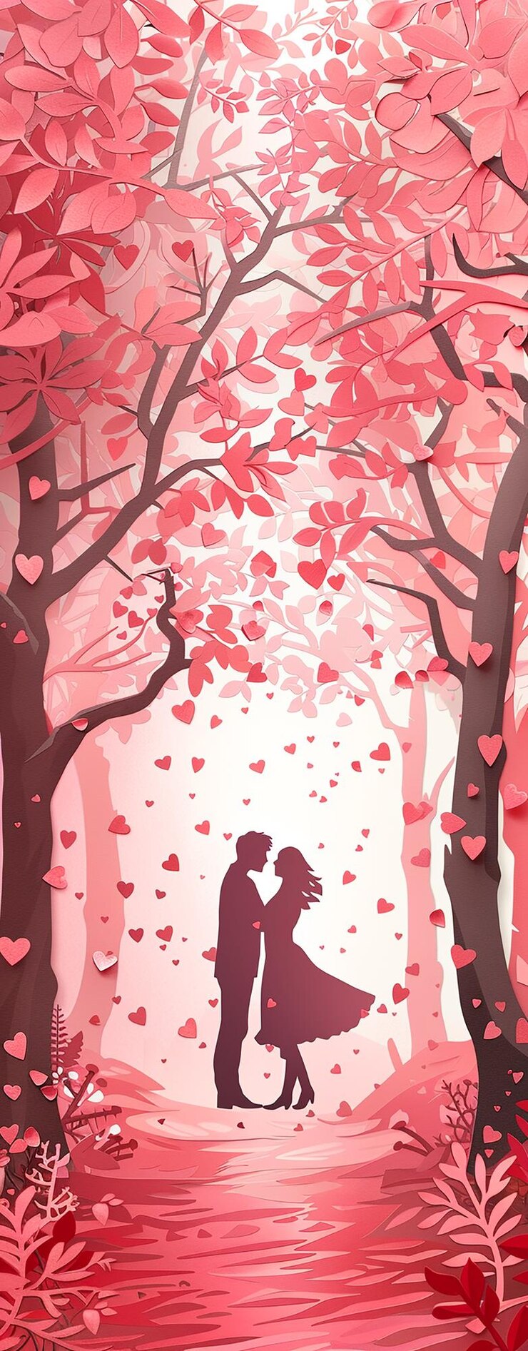 Foto design gráfico de dia dos namorados rosa pastel