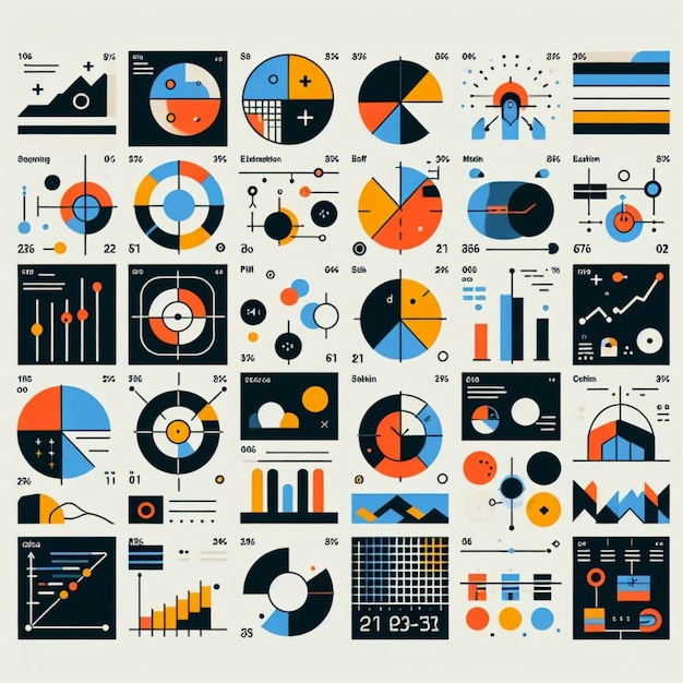 Design infográfico minimalista e simples