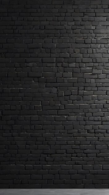 Design interior de loft de parede de tijolos pretos pintura preta da fachada