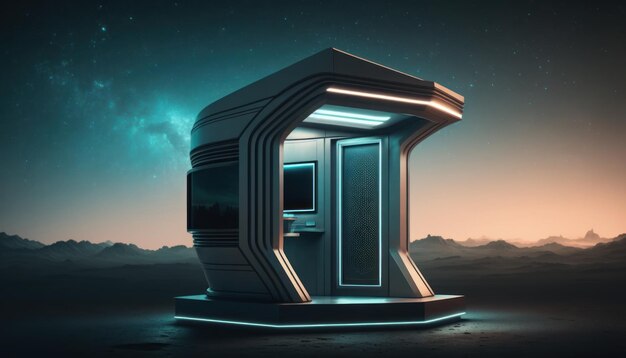 Design-Layout Futuristische Kabinen Wallpaper Scifi