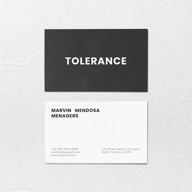 Design minimalista de cartão de visita
