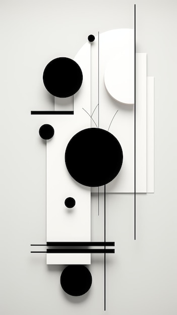 Foto design minimalista em preto e branco