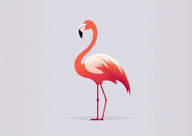 Design minimalista Seleção de Flamingo rosa realista