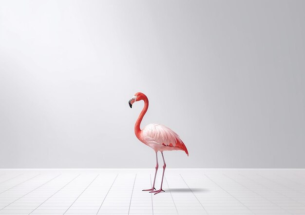 Design minimalista Seleção de Flamingo rosa realista