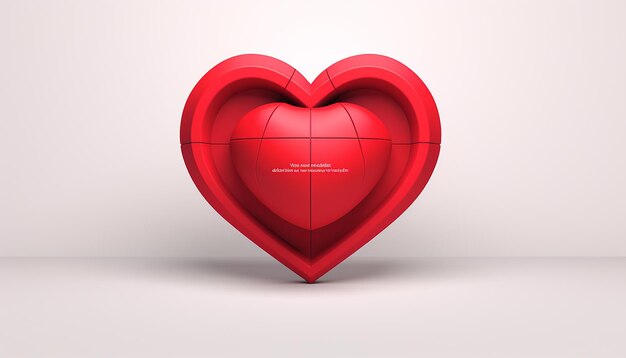 Design mínimo de cartaz do dia mundial do coração em 3D