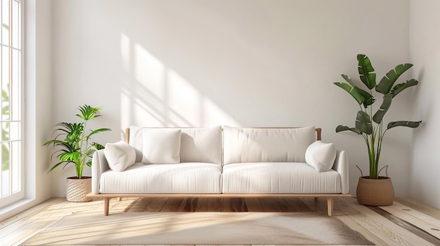 Design moderno da sala de estar Conforto contemporâneo