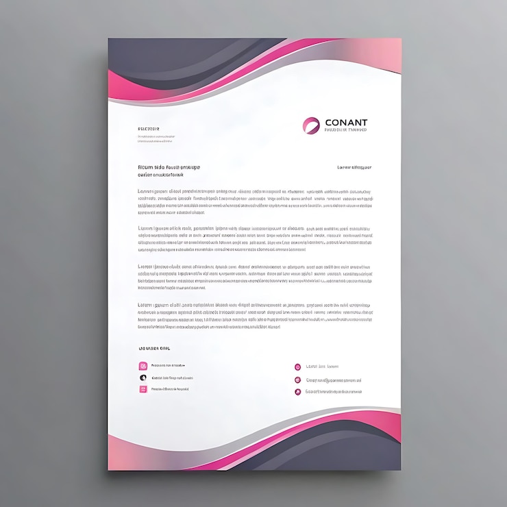 Foto design moderno de papel timbrado da empresa