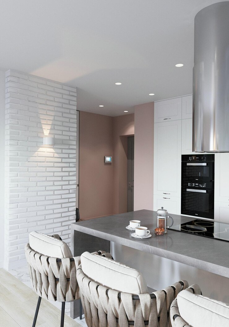 Foto design moderno e minimalista de cozinha