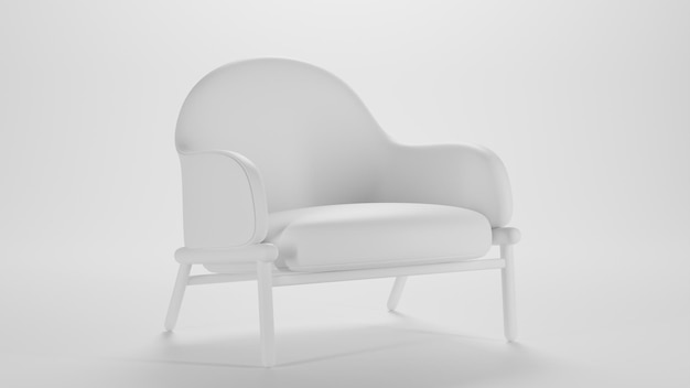 Design moderno sofá único foto premium renderização 3D