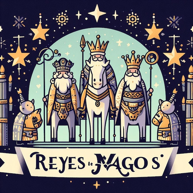 Foto design para feliz dia de reyes magos