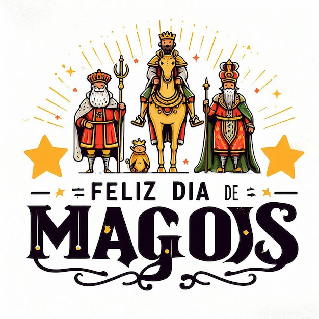 Foto design para feliz dia de reyes magos