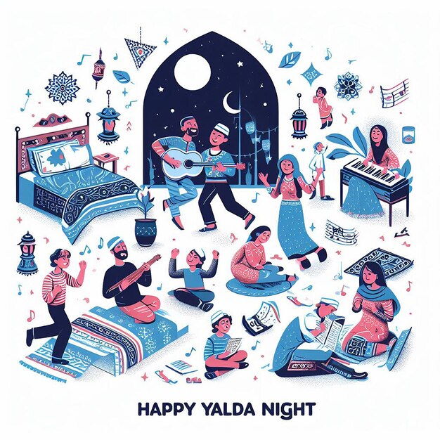 Design para o festival Happy Yalda Night