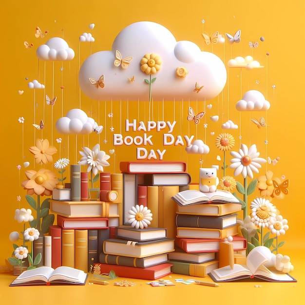Design para um feliz Dia Mundial do Livro