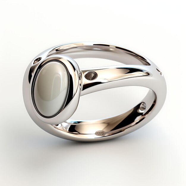 Foto design ring reverie explorando a beleza de anéis de metal conceituais e artísticos isolados