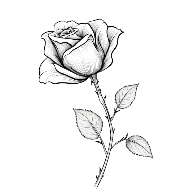 Design Rose Flower AI generiert