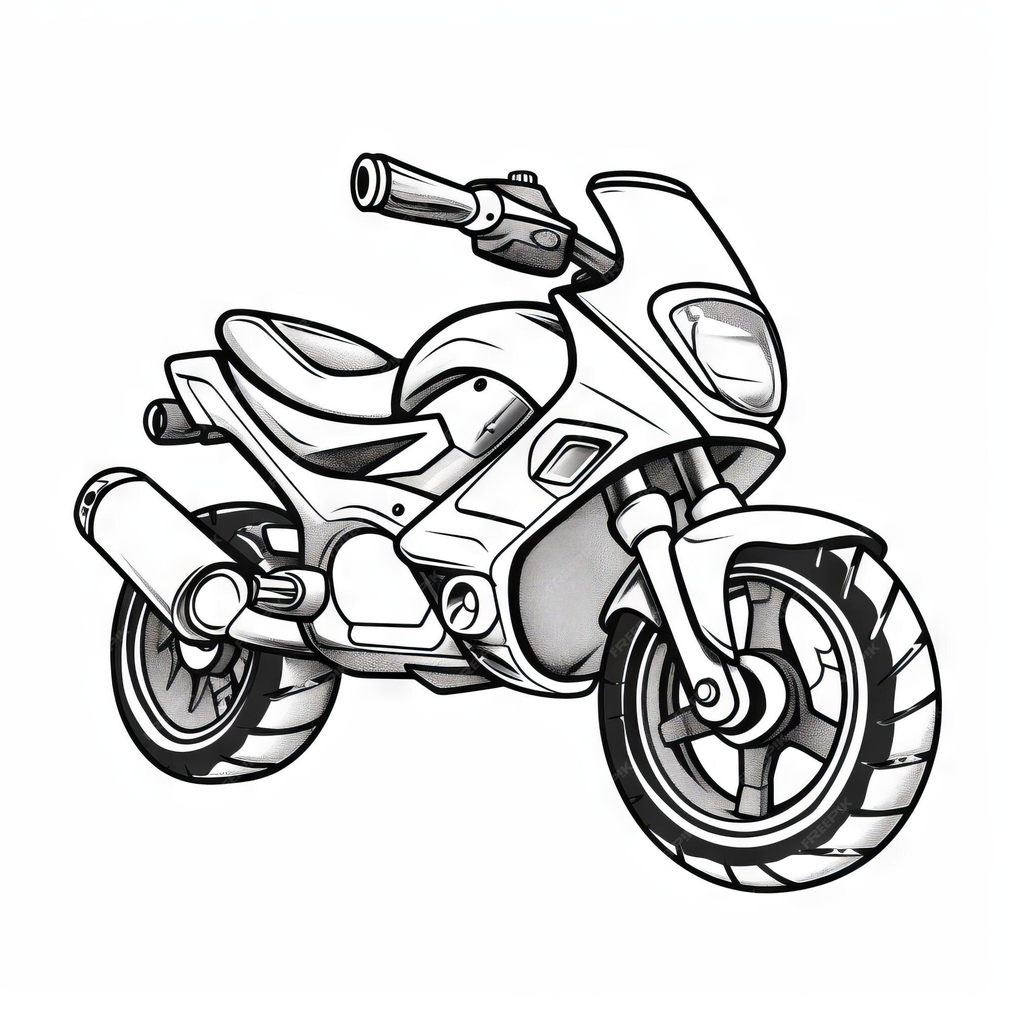 Desenho Motos Colorir Imagens – Download Grátis no Freepik