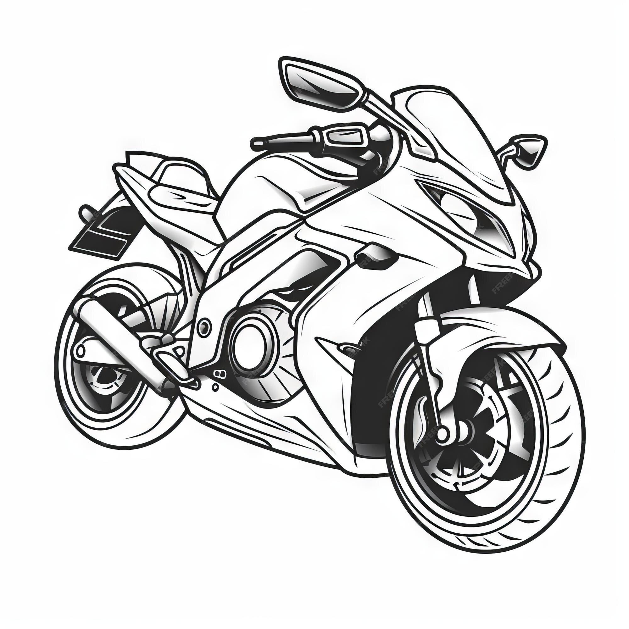 Desenhos de moto para colorir