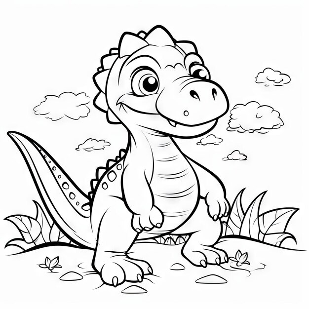 50 Desenhos de Dinossauros para Colorir Grátis em PDF