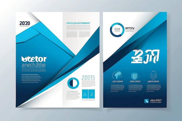 Design vetorial de modelo para brochura Relatório anual Revista Poster Presentação corporativa