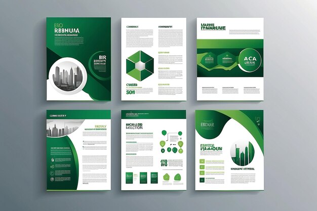 Design vetorial de modelo para brochura Relatório anual Revista Poster Presentação corporativa