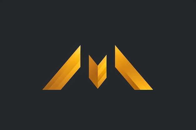 Foto design vetorial do logotipo da caixa de letras m line