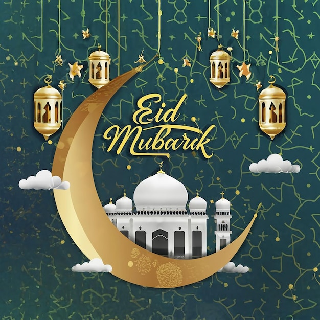 Design von Eid Mubarak