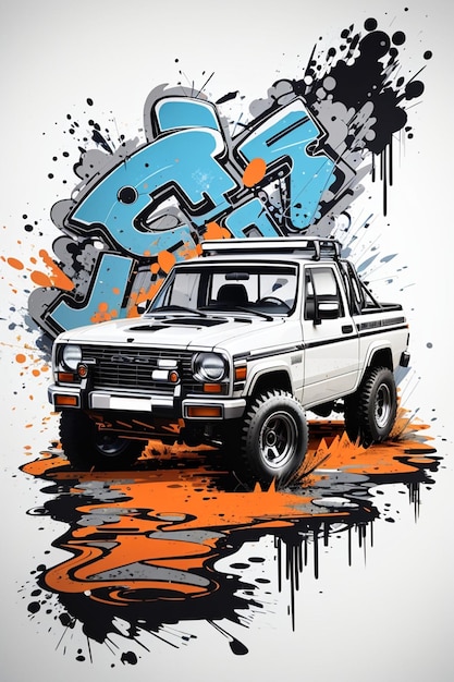 Foto design von offroad-autoillustrationen