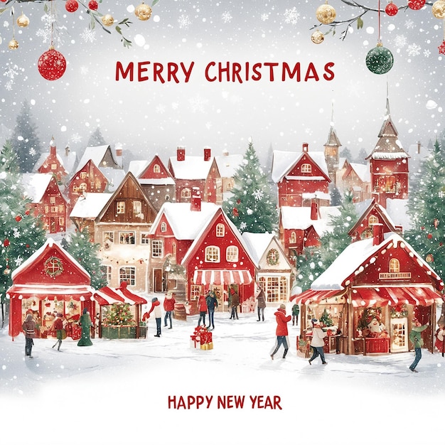 Design von Weihnachtsplakaten für soziale Medien