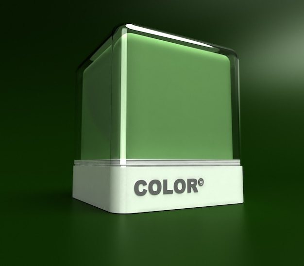 Designblock in grüner Farbe